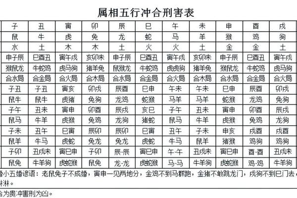 天干地支合冲刑,地支刑冲合会