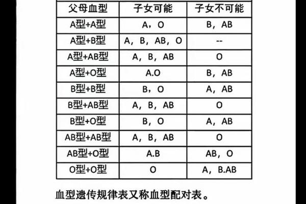 父亲d血型母亲a血型;父亲a母亲a型小孩是什么血型