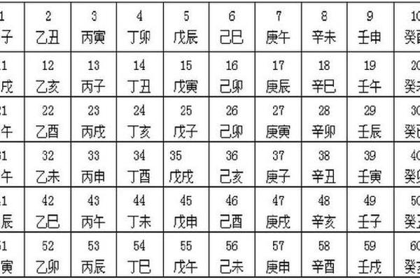 天干地支年月数表-天干地支年月日