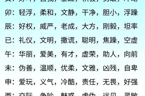 天干地支与性格_12地支看性格精髓