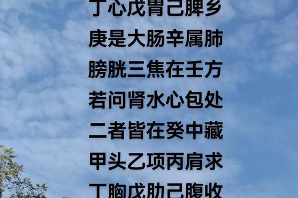 经络天干地支歌,天干地支经络口诀