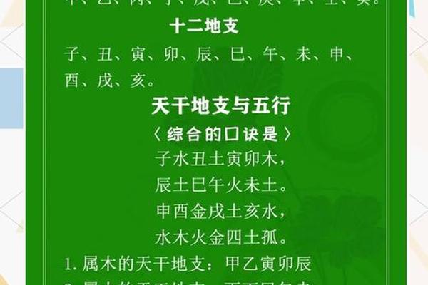 天干地支在八卦排位_天干地支五行对照表