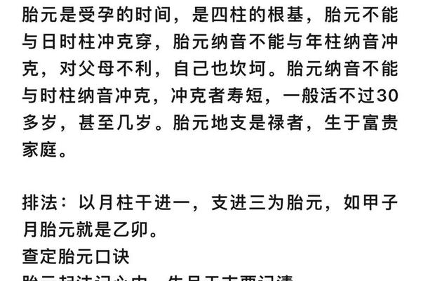 胎元好的天干地支位(胎元比八字还关键)