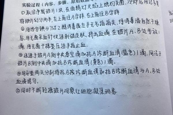 实验结果判断a血型 已知供血者血型为a型
