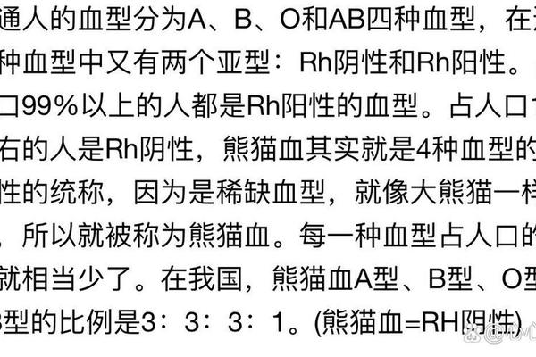 血型a rh_a型rh是熊猫血吗