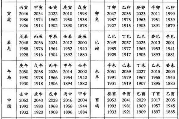 天干地支如何对应生肖(天干地支五行对照表图)