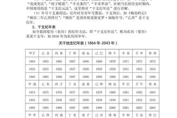 天干地支算法2900_天干地支简单算法