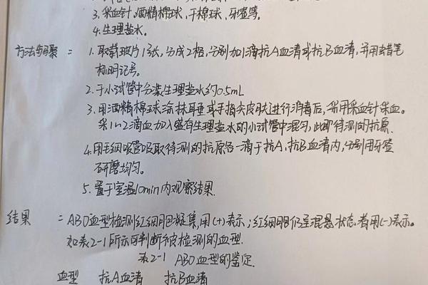 a血型载玻片图片-ABO血型鉴定凝集反应 a血型载玻片图片-ABO血型鉴定凝集反应