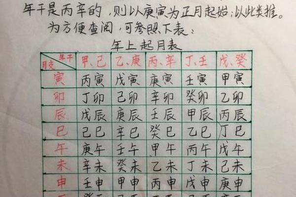 月的天干地支算法,月柱天干地支怎么推算出来