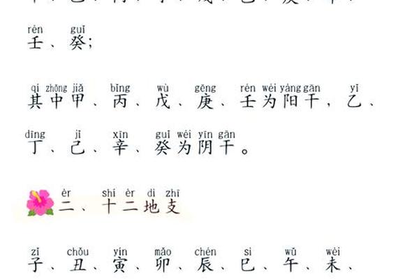 壬寅天干地支怎么读 十二地支拼音怎么读