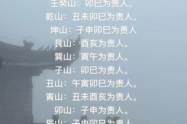 天干地支贵人歌(十二地支贵人口诀)