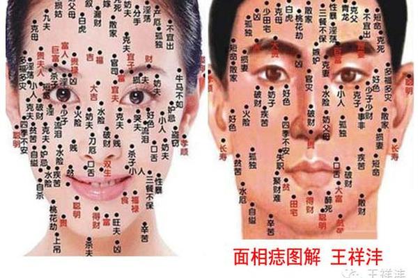 二次元李居明面部痣相、痣相大全