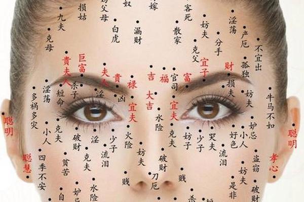 痣相女人脸部好痣相图解;女性脸上痣相图解