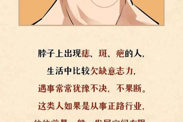 麻衣神相颈部长痣、脖子长痣图解