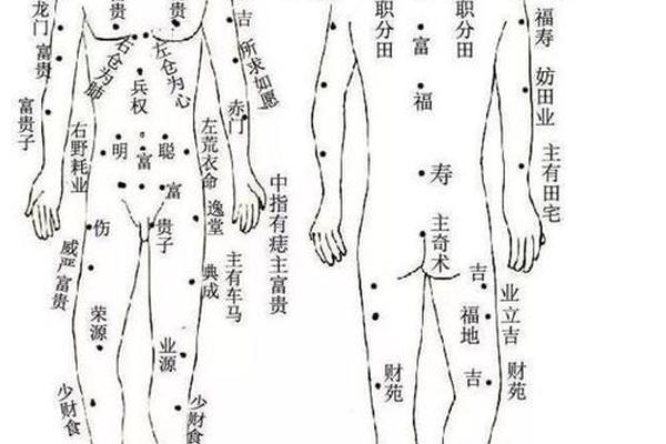 女痣相身上、女子痣相图解全身