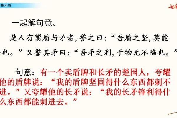 痣相矛盾-自相矛盾的注释和译文